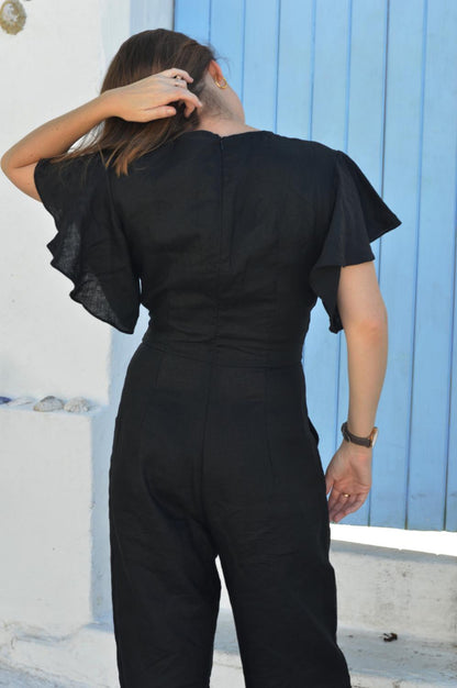 The Wide Leg Linen Jumpsuit